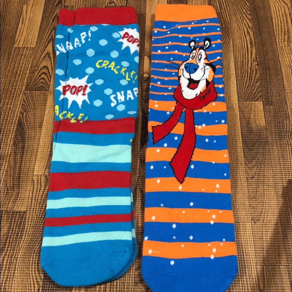 Tony the Tiger Women's Blue & Orange Novelty Crew Socks